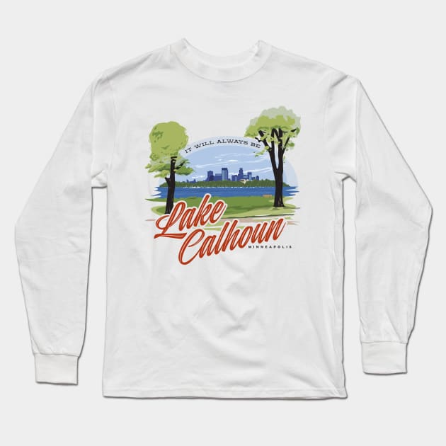 Lake Calhoun Long Sleeve T-Shirt by MindsparkCreative